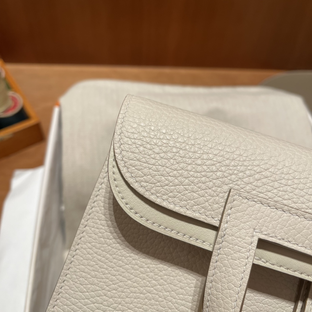 에르메스 할잔백25 나타 화이트 금장